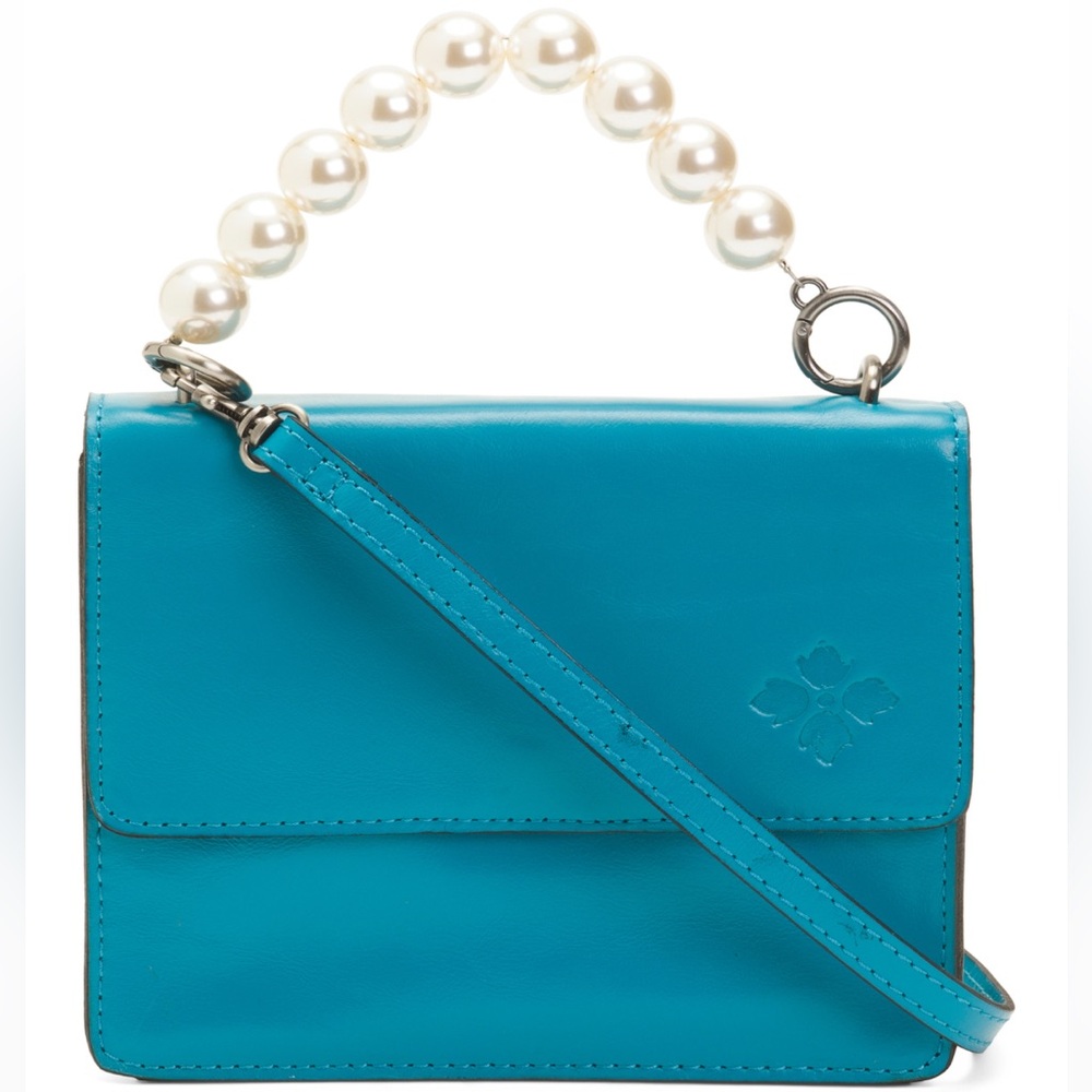 PATRICIA NASH Leather Veolia Crossbody W/ Faux Pearl Handle